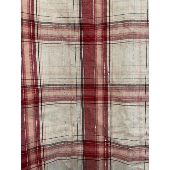 Wrancher by Wrangler Pearl Snap Up Metallic Thread Collar Plaid Shirt Women's XL - Picture 6 of 6